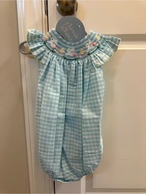 Classic Whimsy Smocked Easter Bubble 18m